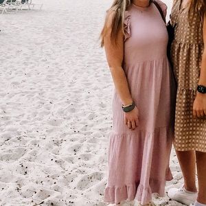 pink maxi dress